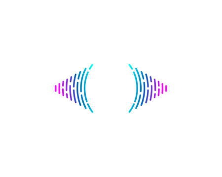 sound wave ilustration logo vector icon template