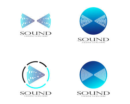sound wave ilustration logo vector icon templateのイラスト素材