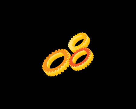 Gear Logo Template vector icon illustration designのイラスト素材