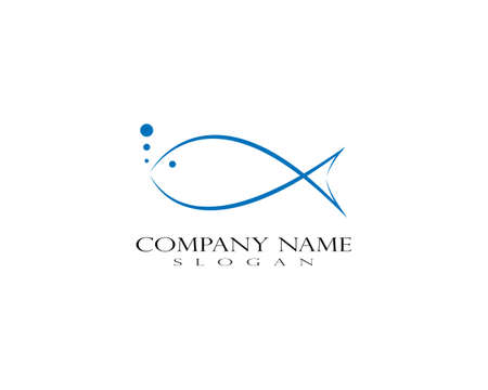 Fish logo template. Creative vector symbol of fishing club or onlineのイラスト素材
