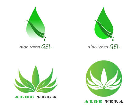 Aloe vera logo vector ilustrationのイラスト素材