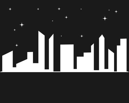 Modern City skyline . city silhouette. vector illustration in flat designのイラスト素材