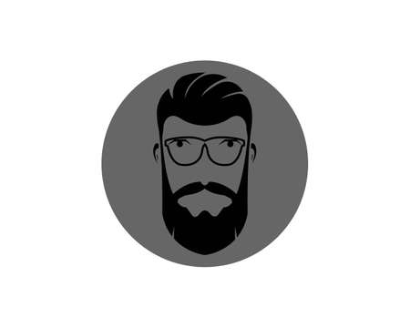 vintage barber shop vector icon templateのイラスト素材