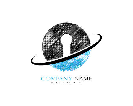 Lock silhouette vector icon on white backgroundのイラスト素材