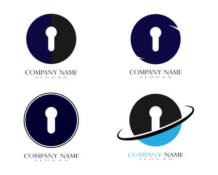 Lock silhouette vector icon on white backgroundのイラスト素材