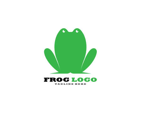 Frog Logo Template vector illustrationのイラスト素材