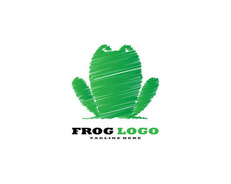 Frog Logo Template vector illustrationのイラスト素材