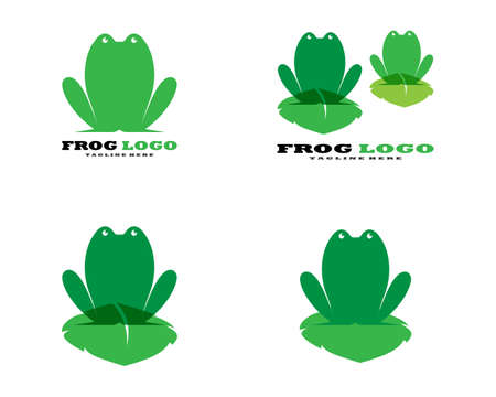 Frog Logo Template vector illustrationのイラスト素材