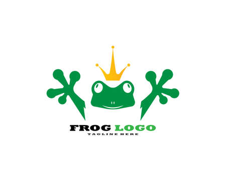 Frog Logo Template vector illustrationのイラスト素材