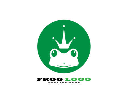 Frog Logo Template vector illustrationのイラスト素材