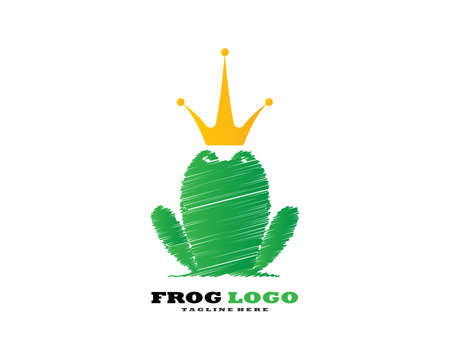 Frog Logo Template vector illustrationのイラスト素材