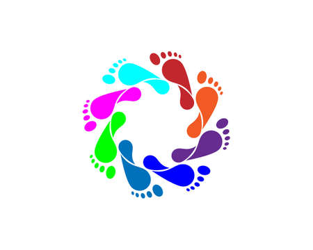 foot Logo Templateのイラスト素材