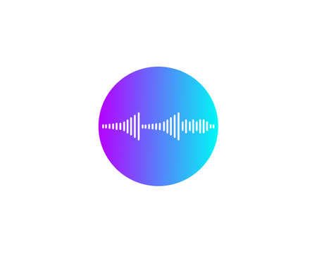 sound wave ilustration logo vector icon templateのイラスト素材