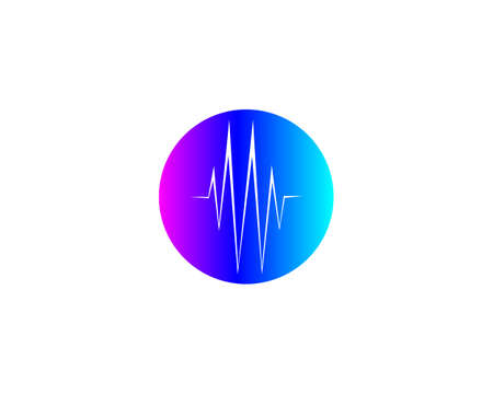 pulse logo vector templateのイラスト素材