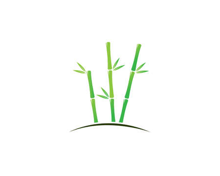 Bamboo with green leaf for your logo icon vector templateのイラスト素材