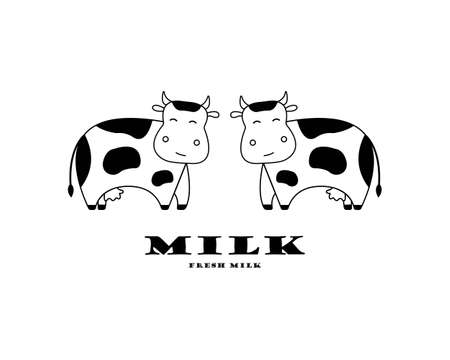 milk  vector template  icon illustration designのイラスト素材