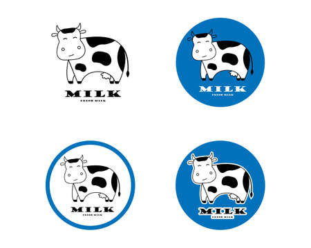 milk  vector template  icon illustration designのイラスト素材