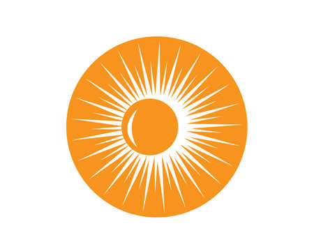 Vector Icon  Template Sun over horizonのイラスト素材