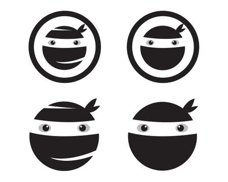 Ninja  Design template  icon illustration designのイラスト素材
