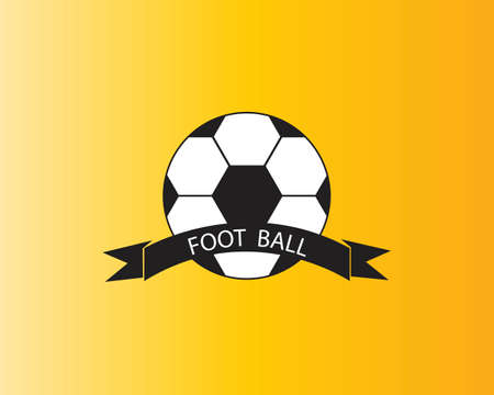 Football and soccer emblems or badges in black and white showing a football with motion trails, flames, banner and crown,wreath and trophyのイラスト素材