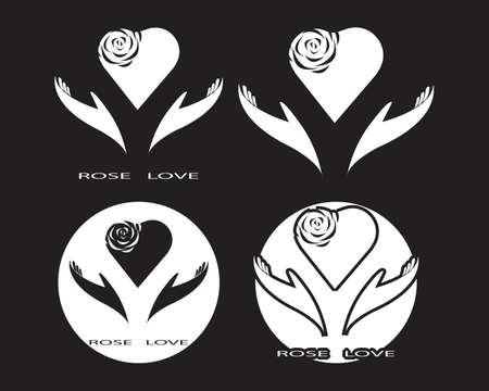Rose flower  Templateのイラスト素材