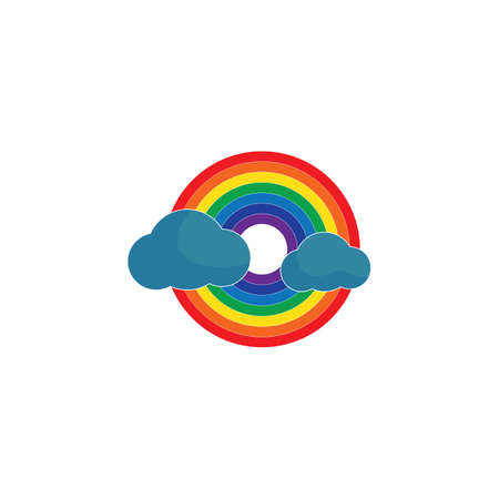 Rainbow icon  vector template illustration designのイラスト素材