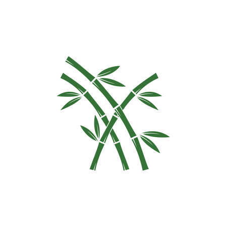 Bamboo with green leaf for your  icon vector templateのイラスト素材