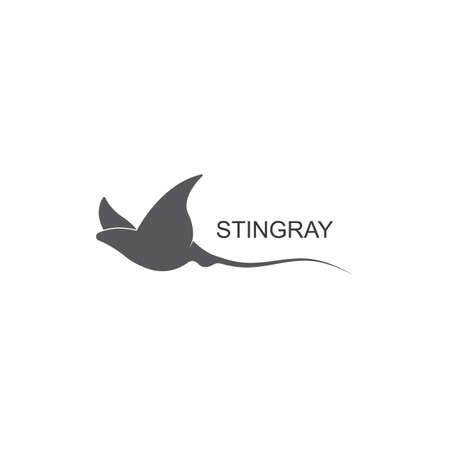 Stingray  ilustration vector flat design templateのイラスト素材