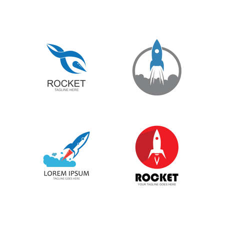 rocket logo icon vector templateのイラスト素材