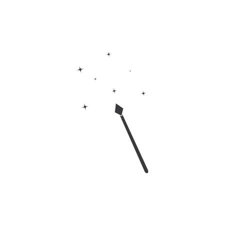 magician stick wizard icon logo vector illustrationのイラスト素材