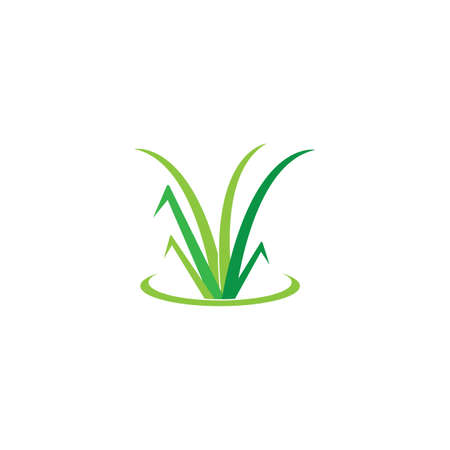 Grass logo vector templateのイラスト素材