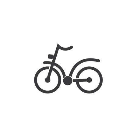 Bicycle. Bike icon vector. Cycling concept. Sign for bicycle path Isolated on white background.のイラスト素材