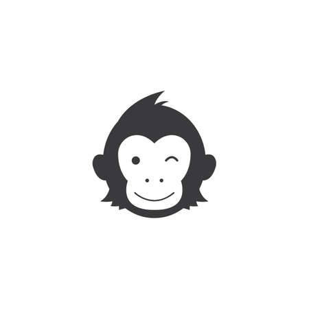 monkey geek , monkey vector logo designのイラスト素材