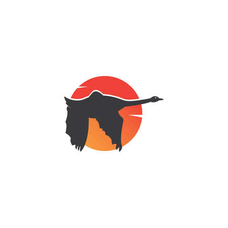 Swan logo Template vector illustration designのイラスト素材