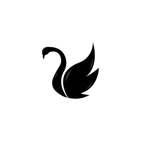 Swan logo Template vector illustration designのイラスト素材