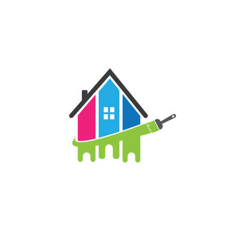 Home Paint Logo Vector Templateのイラスト素材