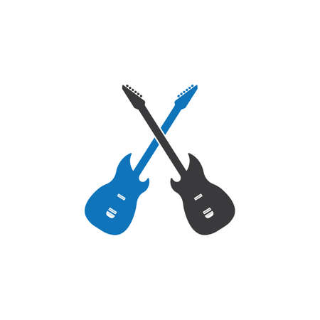 Guitar logo vector templateのイラスト素材