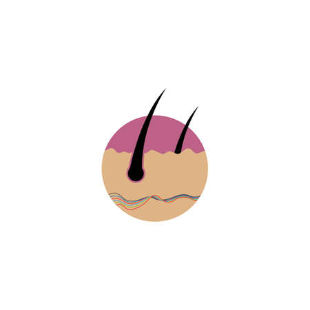 Hair treatment logo vector icon templateのイラスト素材
