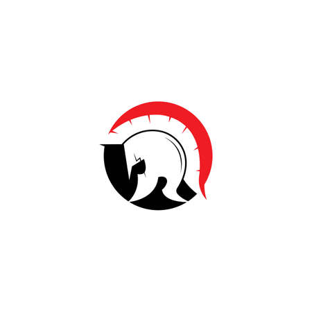 Vector sign. Spartan helmet logo template vector icon designのイラスト素材