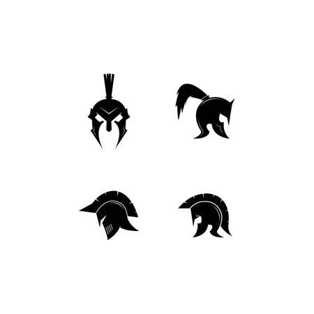 Vector sign. Spartan helmet logo template vector icon designのイラスト素材