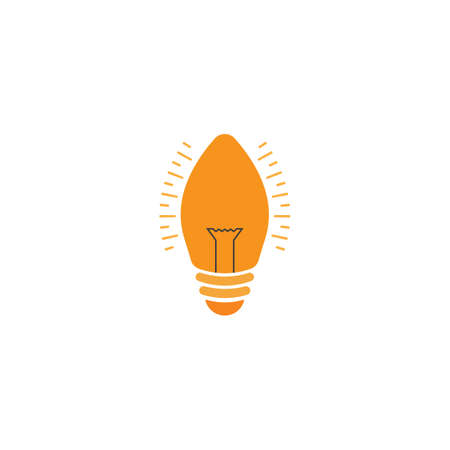 Vector light bulb symbol logo template vector design