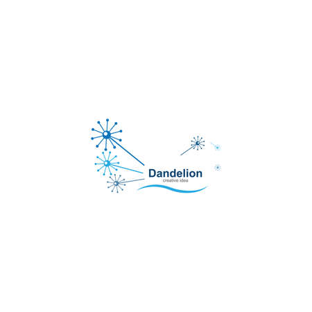 Dandelion flower logo vector templateのイラスト素材