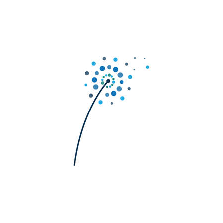 Dandelion flower logo vector templateのイラスト素材
