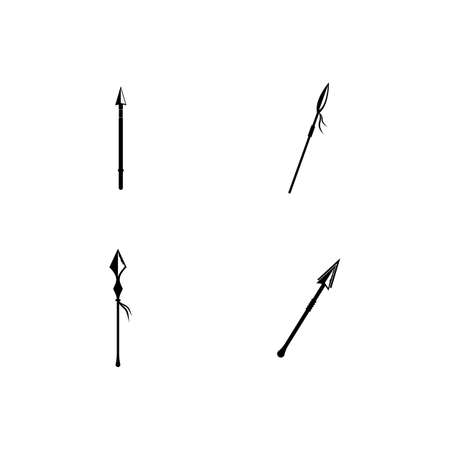 Spear logo vector icon illustration template designのイラスト素材
