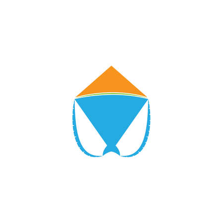Kite illustration logo vector designのイラスト素材