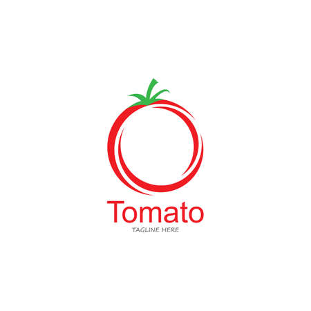 Tomato Design Template. Vector Illustrationのイラスト素材