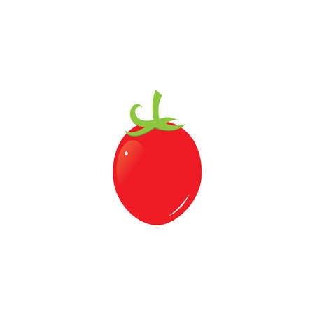 Tomato Logo Design Template. Vector Illustrationのイラスト素材
