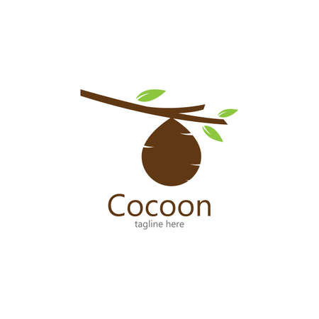Cocoon logo template vector icon illustration designのイラスト素材