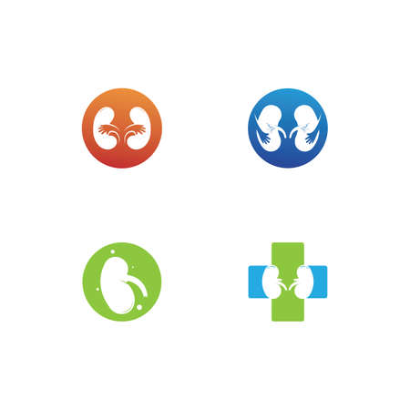 Kidney Care logo designs template vector, Kidney Treatment Logo templateのイラスト素材