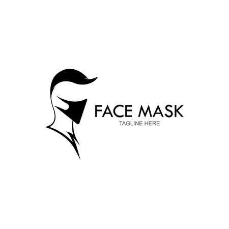 Face Mask  Design Vector Icon Illustrations.のイラスト素材